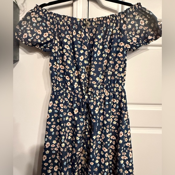 Indulge Navy Floral Midi Dress - Picture 6 of 10